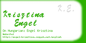krisztina engel business card